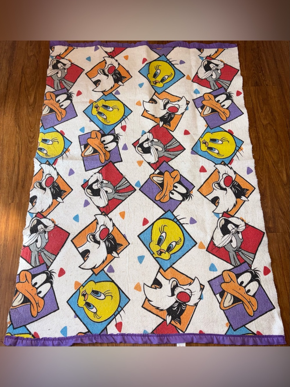Vintage Looney Tunes Fleece Blanket Bedding 1992
